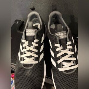 Adidas Men's Black and White Sneakers